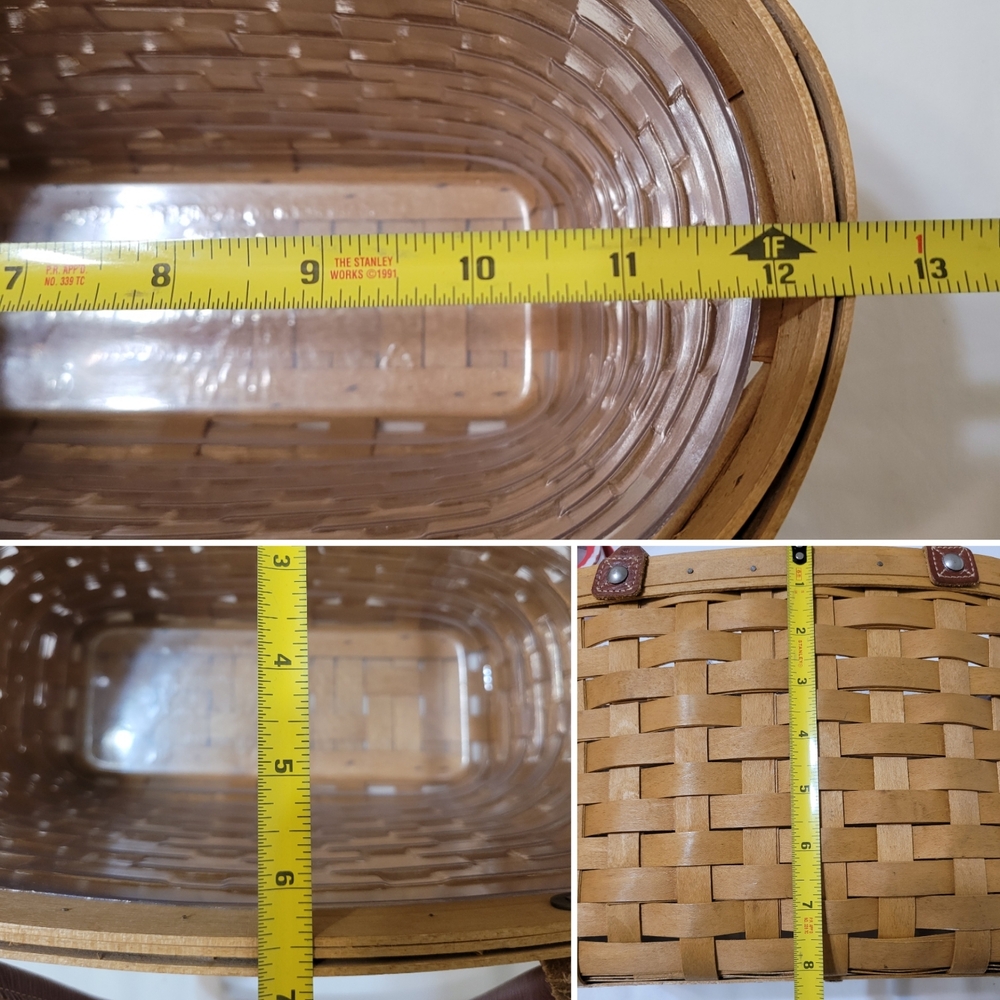 Longaberger Medium Boardwalk Basket Purse with Protector and 7 Liners, GUC - Picture 15 of 15